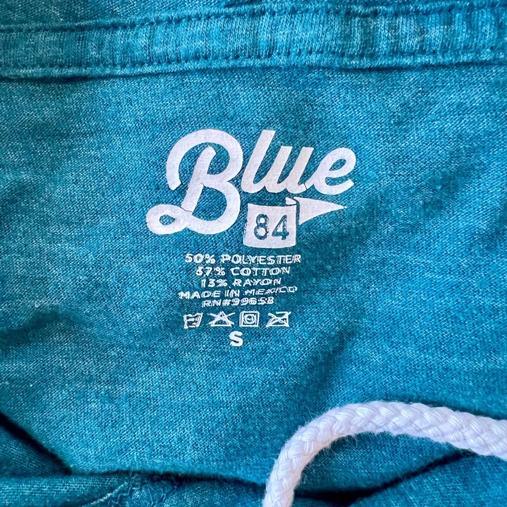 Blue 84 New Orleans Teal NOLA Hoodie Louisiana French Quarter Small Souveniere - Picture 12 of 12